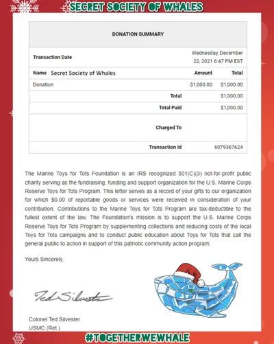 December 2021 - charity image